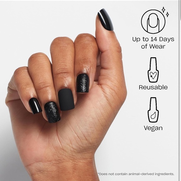 Little Black Onyx Dress | OPI On Point Instant Press-On Mani - Black - Picture 2 of 6